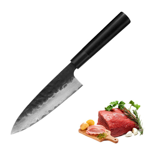 Kajiya Keikoku-Ebony wood 7 inch VG10 Damascus Steel Professional  Japanese Stainless  Sharp  Kitchen Deba   Knives