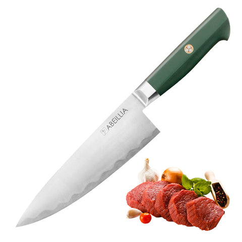 ABEILLIA 8-Inch Chef Knife - High-Performance 2Cr13 + AUS-10 Steel Kitchen Knife for Precision Cutting, Ergonomic Handle, Ideal for Home Cooks and Professional Chefs