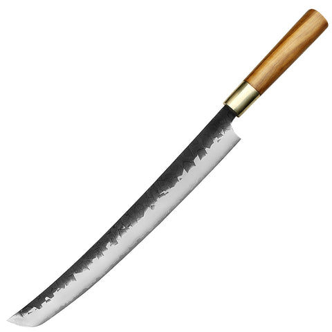 Kajiya Asakusa 13 Inch Japanese 67 layers VG10 Damascus Steel Kitchen Takohiki /Sakimaru Knife with Olive wood