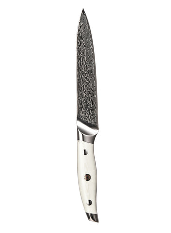 ABEILLIA Libra White G10 Handle 7inch -Multi layers compound steel with core VG10  Carving damascus Slicing  kitchen Utility Knives