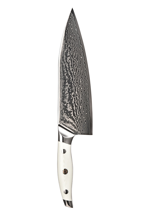 Amazilia Libra White G10 handle Material 9 inch kitchen knives damascu ...
