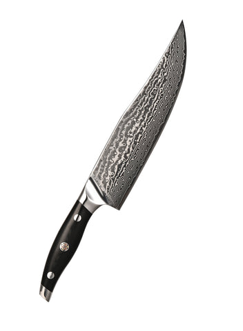 ABEILLIA Libra Black G10 Handle Material 9inch Slicing real damascus steel kitchen   chef Knives